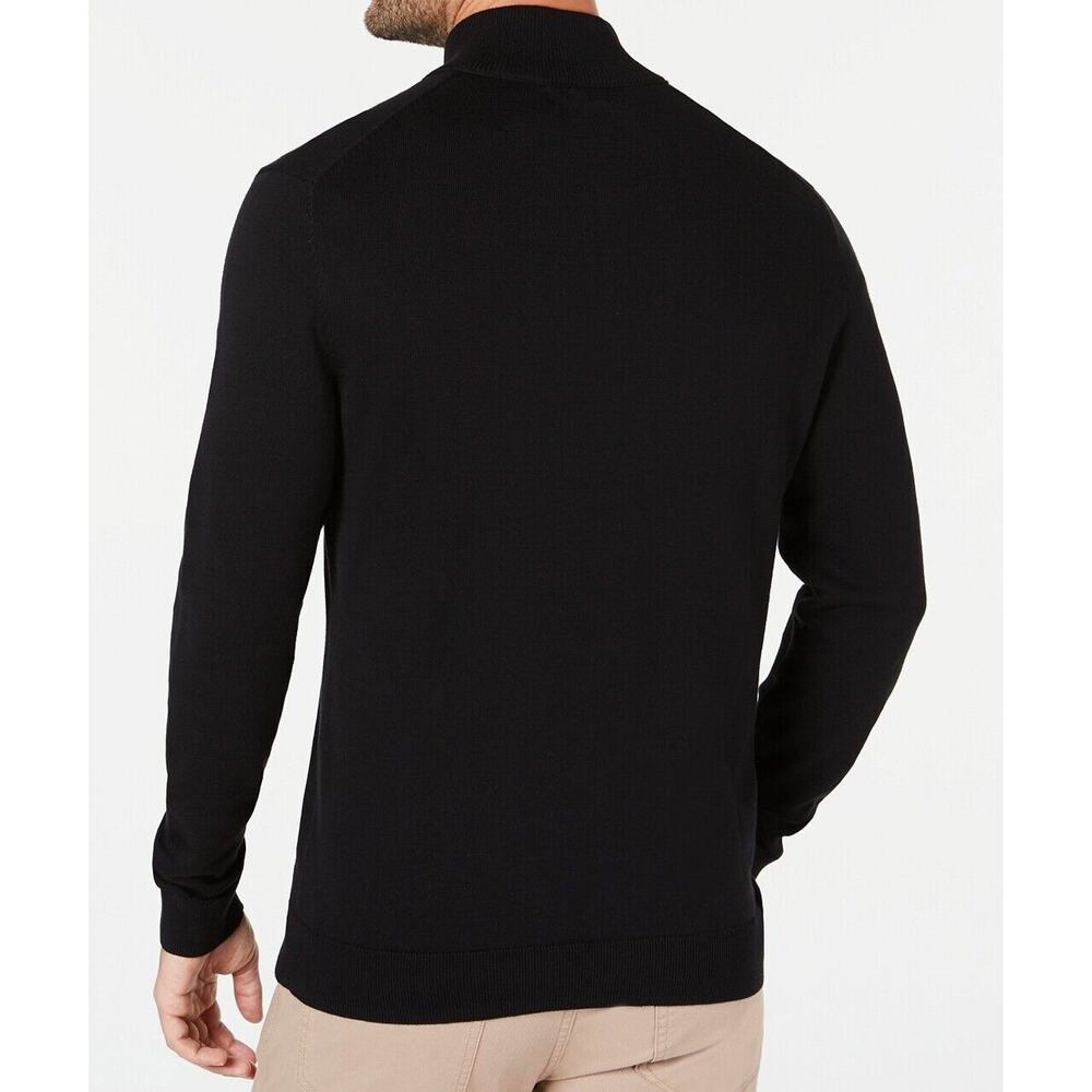 Alfani Men's Black Quarter-Zip Ribbed Placket Sweater Size Small - Picture 11 of 11